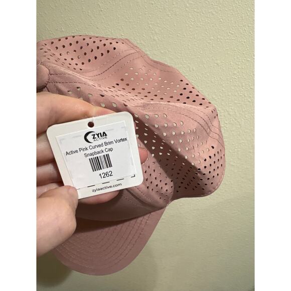 zyia curved brim vortex SnapBack pink hat new women’s - Picture 5 of 5